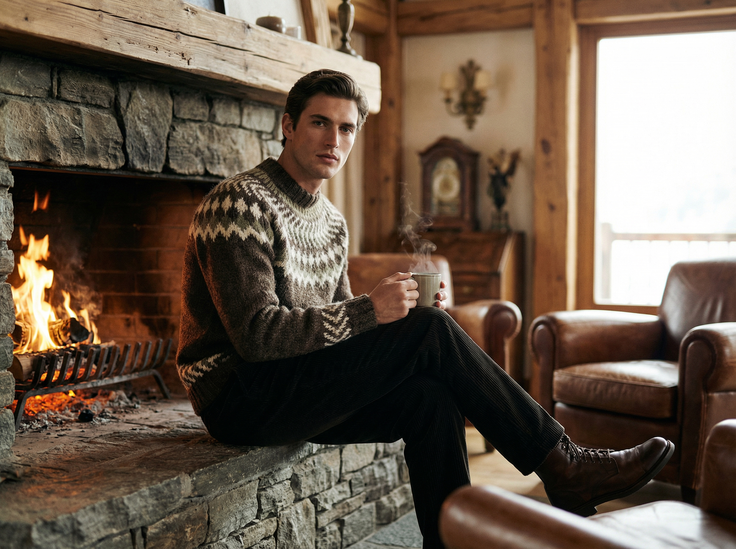 sweater model man elegant